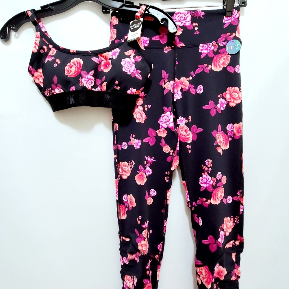 💞NEW PINK VICTORIA'S SECRET SPORT BRA LEGGINGS